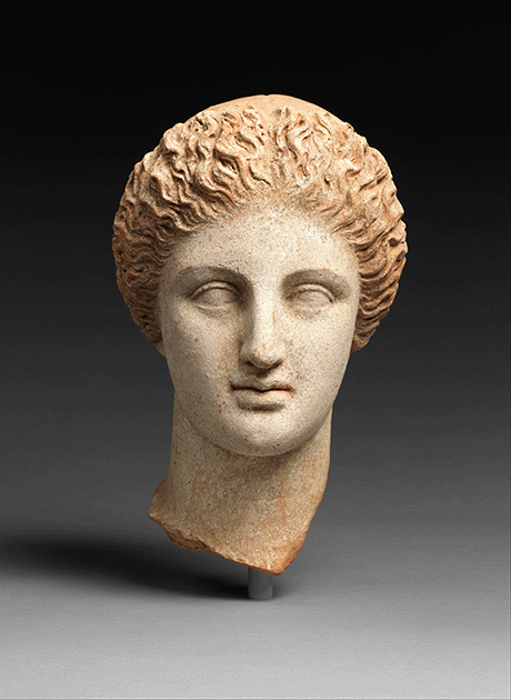 Terracotta head of a woman, late 4th century B.C., The Metropolitan Museum of Art, New York. Image: © The Metropolitan Museum of Art, New York, Gift of Mary and Michael Jaharis, in honor of Thomas P. Campbell, 2013
